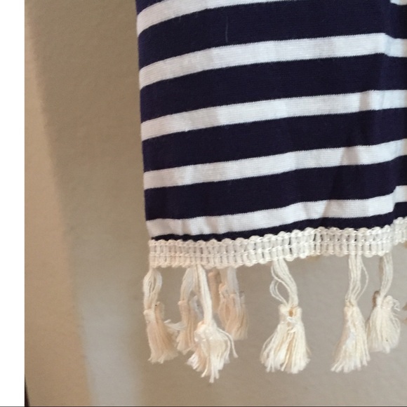 20% off SALE! Navy stripe dress - tassel trim - Picture 4 of 5